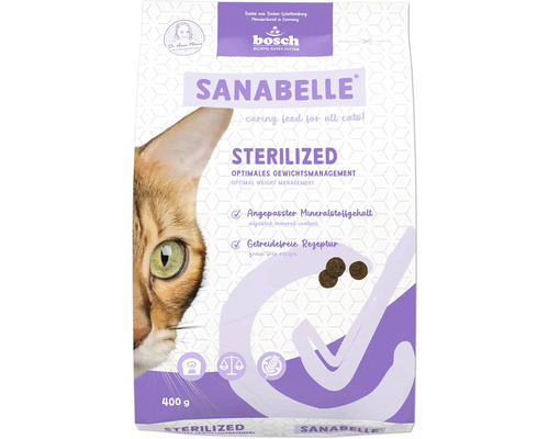 Sanabelle Sterilized Katzenfutter, 400 Gramm Packung