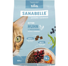 Sanabelle Kitten Hühnchen- und Preiselbeeren-Trockenfutter im 400-Gramm-Beutel