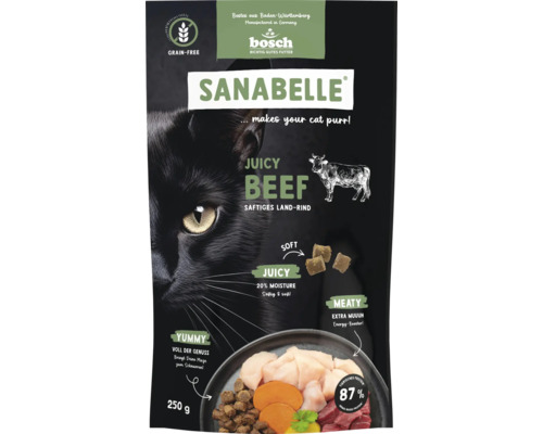 Katzenfutter trocken SANABELLE Juicy Land Rind 250 g Sanabelle Katzennahrung saftiges Rind, 250 Gramm