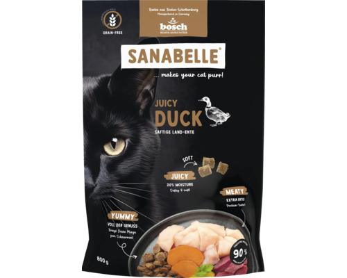 Katzenfutter trocken SANABELLE JuicyLand Ente 800 g Sanabelle Trockenfutter Saftige Landente für Katzen, 800 Gramm Packung