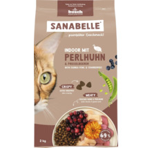 Sanabelle Indoor mit Perlhuhn und Preiselbeeren Katzenfutter, 2 Kilogramm Packung