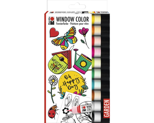 Marabu Window Color Farbstifte Set im Garten Design