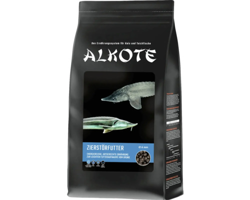 Teichfutter ALKOTE Premium Zierstörfutter 6 mm 4 kg Hauptfutter mit höherem Energiegehalt, sinkend Alkote Zierstörfutter, komplettes Fischfutter für Zierfische