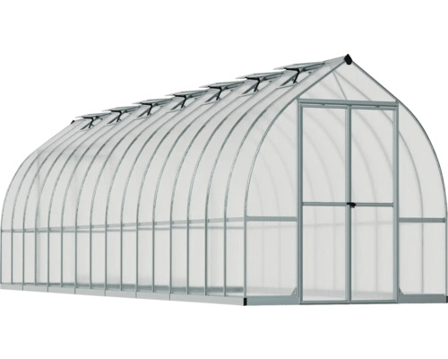 Gewächshaus mit Tür und Dachfenstern