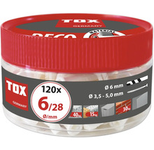 Tox Dübel Dose 6/28 Millimeter mit 120 Stück