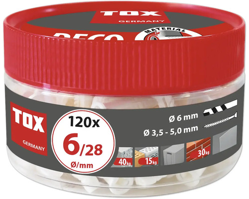 Tox Dübel Dose 6/28 Millimeter mit 120 Stück