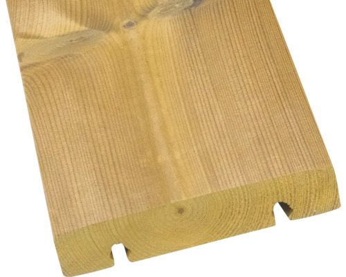 Terrassendiele Thermo Kiefer H-CLICK 26x118x4500mm Holzdiele mit Nut- und Federprofil