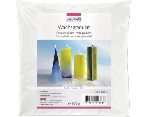 Packung Wachsgranulat zur Kerzenherstellung