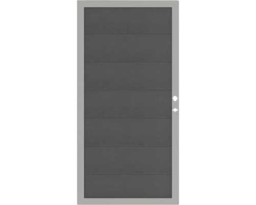 Einzeltor Osmo Multi-Fence B Rahmen silber 89 x 178 cm hellgrau Graue Außentür mit Rahmen