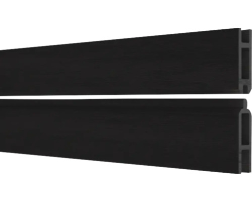 Startprofil und Endprofil Osmo für Füllung Typ Co-Extrusion 184 x 12,6 cm steingrau Zwei Zaunprofile zur Gartengestaltung