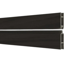 Zwei dunkle Kunststoffprofile