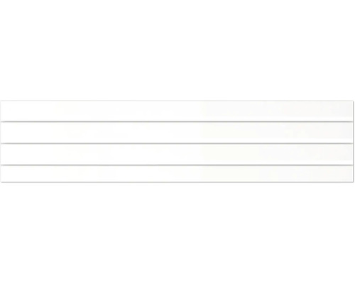 Erweiterungsset Osmo Alu-Fence Rhombus B 4 Profile Gesamtmaß 180 x 1,9 x 44 cm weiß Weiße Nut- und Federbretter für den Innenausbau