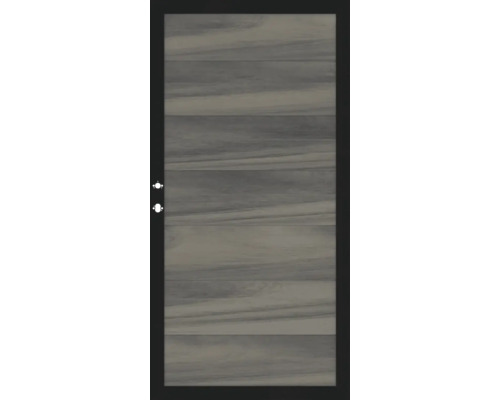 Einzeltor Osmo Multi-Fence Rahmen anthrazit 89 x 178 cm silbergrau Holztür mit Maserung