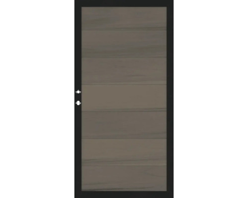 Einzeltor Osmo Multi-Fence Rahmen anthrazit 89 x 178 cm lichtbraun Zimmertür mit horizontaler Holzstruktur
