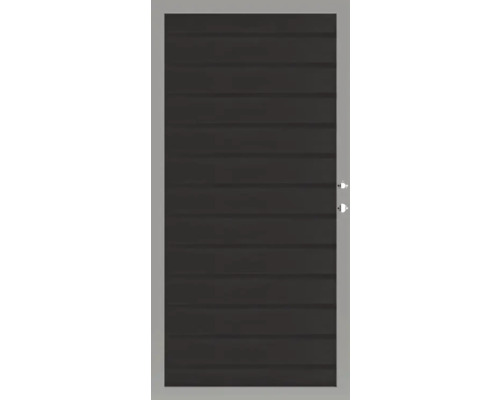 Einzeltor Osmo Multi-Fence A 89 x 178 cm anthrazit Eingangstür mit horizontaler Paneeloptik