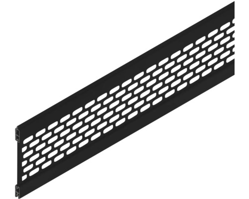 Dekorprofil Osmo Ovale 184 x 1,9 x 25,3 cm anthrazit Gelochte Lüftungsleiste