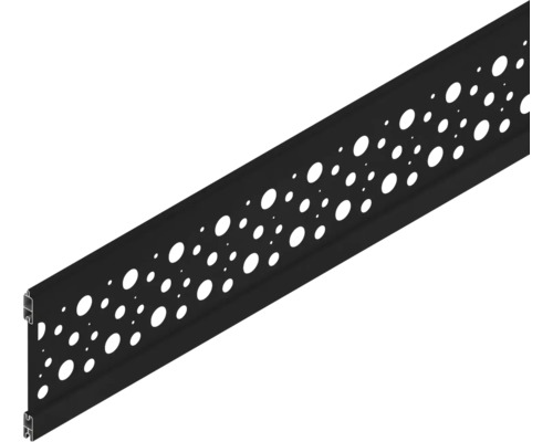 Dekorprofil Osmo Kreise 184 x 1,9 x 25,3 cm anthrazit Gelochtes Metallprofil