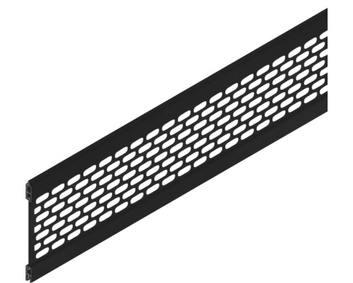 Dekorprofil Osmo Ovale 184 x 1,9 x 27,7 cm anthrazit Gelochte Kantenschutzleiste