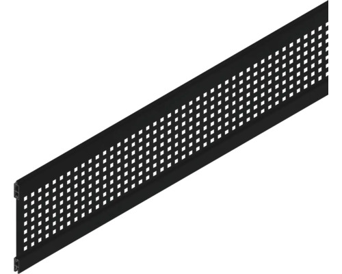 Dekorprofil Osmo Quadrate 184 x 1,9 x 27,7 cm anthrazit Dachrinnenblende mit quadratischen Öffnungen