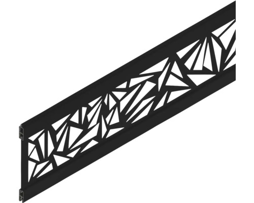Dekorprofil Osmo Triangel 184 x 1,9 x 27,7 cm anthrazit Dekorprofil mit geometrischen Ausschnitten