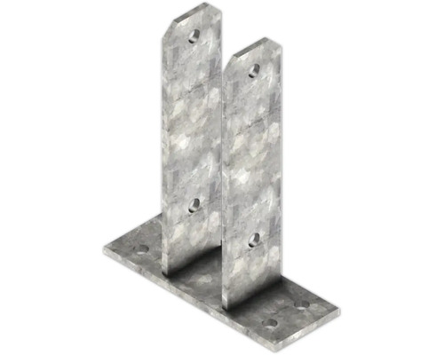 Pfostenhalter aus Metall mit Befestigungslöchern