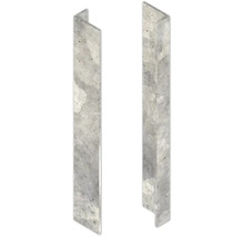 Zwei graue Wandverkleidungen aus Stein