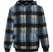 Jacke mit Reißverschluss und Kapuze mit Karomuster