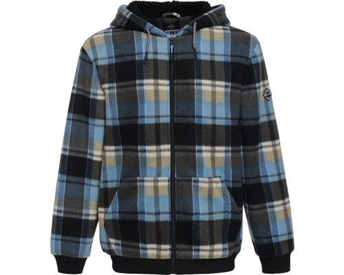 Jacke mit Reißverschluss und Kapuze mit Karomuster