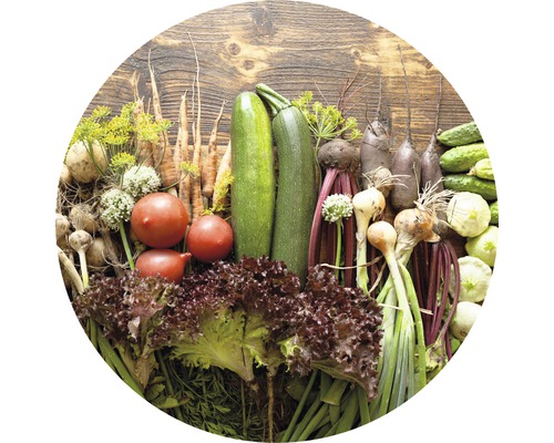 Glasbild rund Gemüse I Ø 20 cm