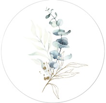 Aquarellgemälde von Eukalyptus und Blättern