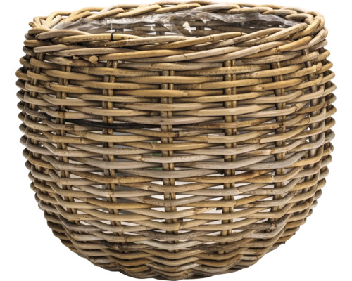 Pflanzkorb Leah Sanur Naturfaser 40 x 40 x 30 cm grau braun Geflochtener Pflanzkorb aus Rattan