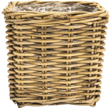 Blumenkorb aus Rattan mit Kunststoffeinsatz