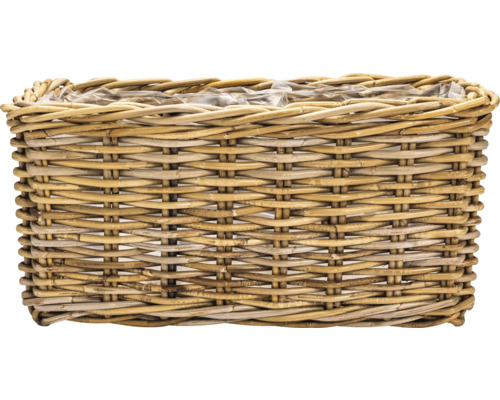 Pflanzkorb Leah Bali Naturfaser 60 x 30 x 30 cm grau braun Geflochtener Korb für Pflanzen
