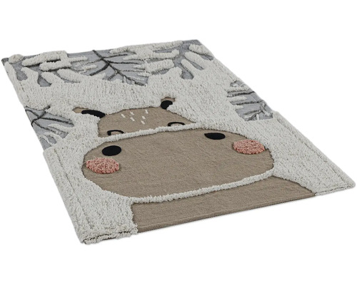 Badteppich mit Nilpferd-Motiv