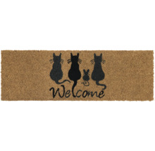 Fußmatte mit Katzen und Maus Motiv sowie dem Schriftzug Willkommen