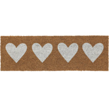 Fußmatte aus Kokosfaser mit Herzmotiven