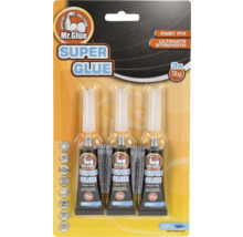 Mr. Glue Superkleber, 3 Tuben à 3 Gramm, Schnellreparatur, hohe Festigkeit