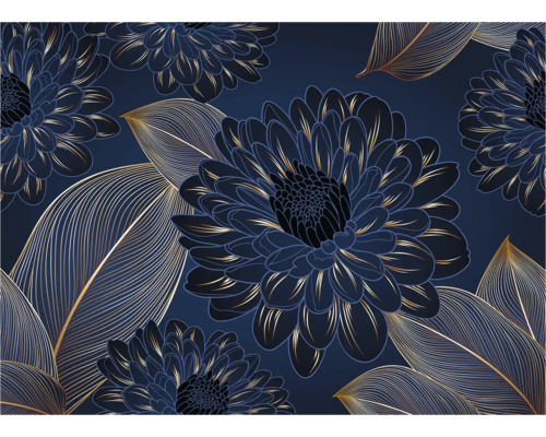 Dekorative Tapete mit Blumen und Blattmuster