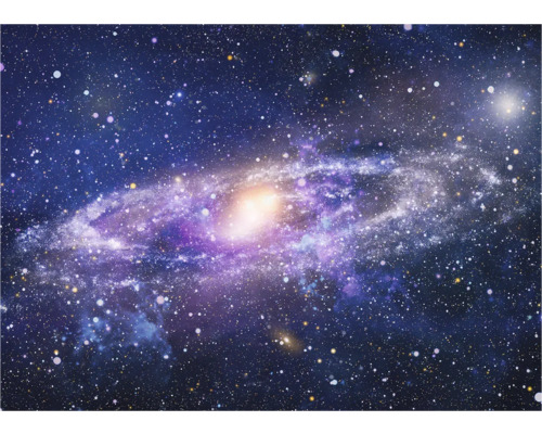 Darstellung einer Galaxie mit Sternen und kosmischem Staub