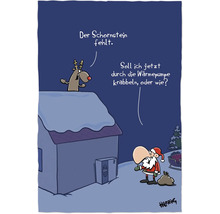 "Cartoon: Rentiere bemerken das Fehlen eines Schornsteins
