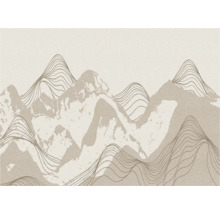 Dekorative Vliestapete mit Bergmotiv und abstrakten Linien
