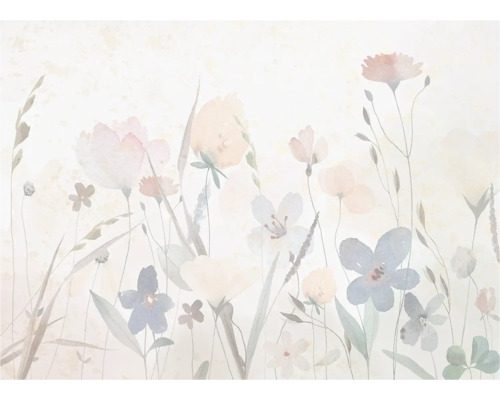 Blumenwiese als Wanddekoration