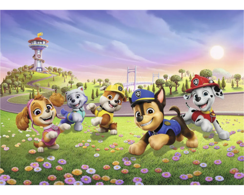 Illustration der Paw Patrol vor ihrer Kommandozentrale