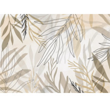 Illustration mit floralem Muster und Blättern