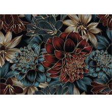 Blumenmuster-Tapete mit dekorativen Blüten