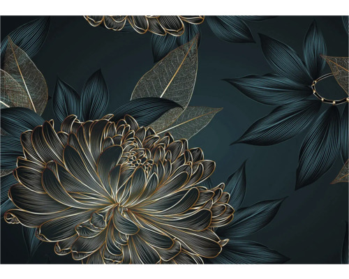 Dekorative Illustration mit Blumen und Blättern