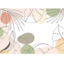Illustration verschiedener Blätter und Formen