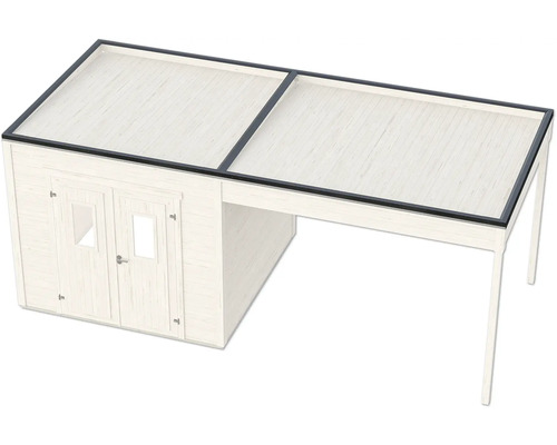 Gartenhaus mit Anbau und Doppeltür