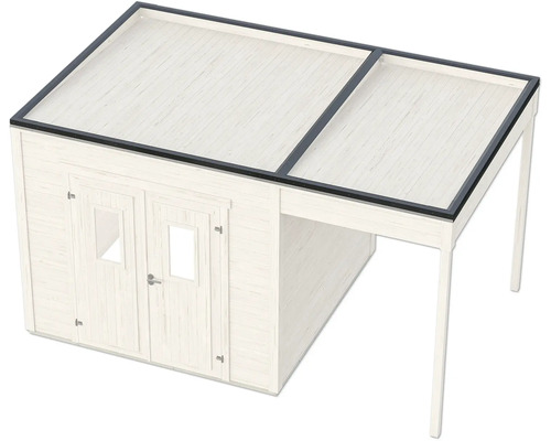 Gartenhaus mit Vordach aus Holz