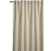 Gardine mit Kräuselbandaufhängung an einer Gardinenstange